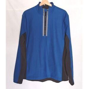 lululemon athletica Blue and Black Half-Zip Pullover
